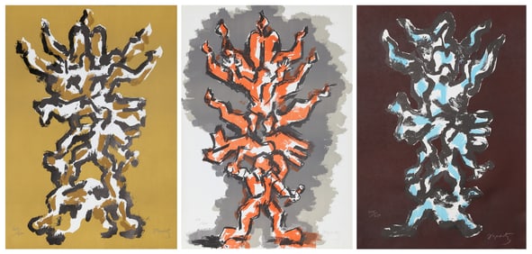 Jacques Lipchitz, Tree of Life, Portfolio of Three Lithographs on Magnani Paper