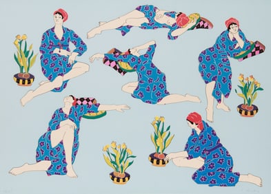 Estelle Ginsburg, Women in Interior No. 7, Screenprint