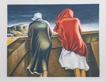 Clarence Holbrook Carter, Down by the River, Lithograph