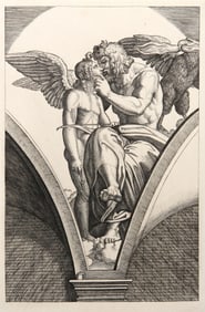 Marcantonio Raimondi, Jupiter embrassant l'Amour, Heliogravure on thin laid paper