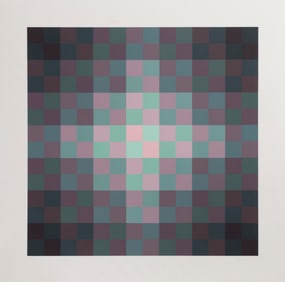Hugo Demarco, Relations Couleur III, Screenprint on board