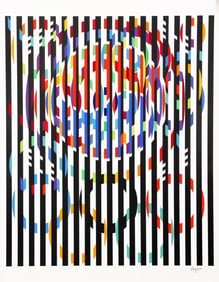 Yaacov Agam, Message of Peace, Screenprint