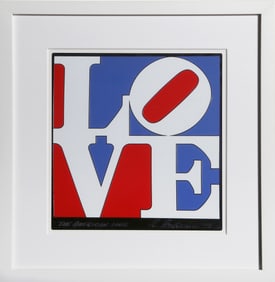 Robert Indiana, The American Love, Print on Acrylic panel