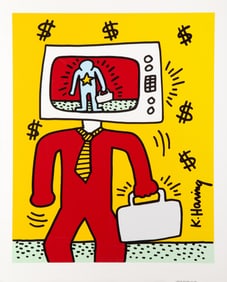 Keith Haring, TV Man, Screenprint Poster