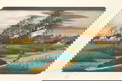 Michael Knigin, Seba (After Hiroshige), Screenprint