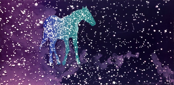 Judy North, Starry Night Horse, Lithograph