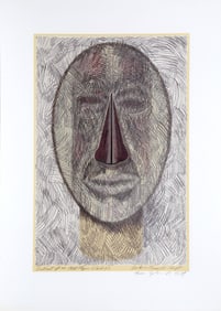 John Russell Clift, Portrait of an Old Flyer Whirligig, Screenprint