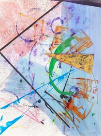 Jackie Battenfield, Fan Tail, Mixed media on paper