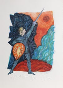 Judith Bledsoe, Scorpio from the Zodiac of Dreams, Embossed Lithograph