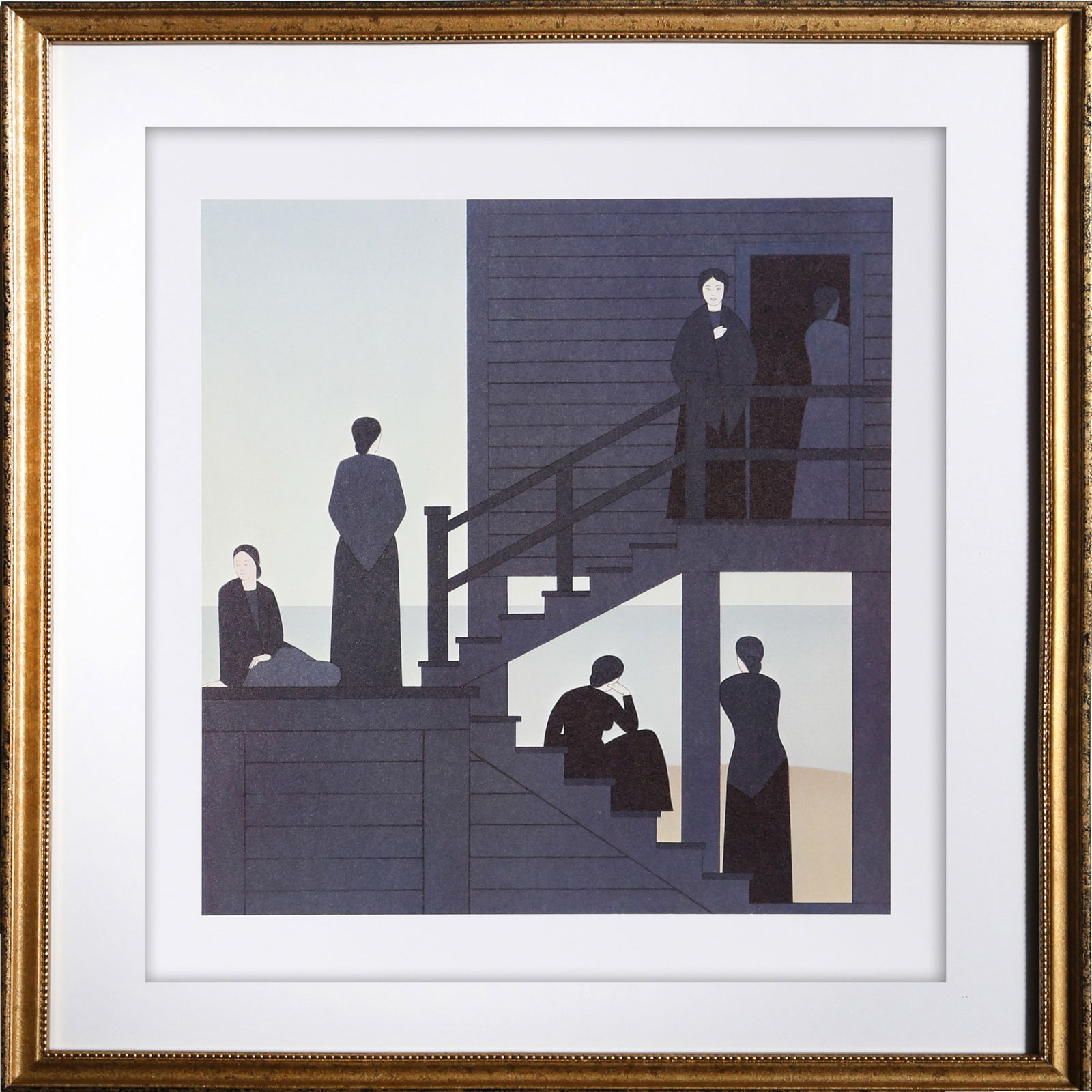 After Will Barnet, Waiting from Kent Bicentennial Portfolio, Offset Lithograph: Artist: After Will Barnet, American (1911 - 2012) Title: Waiting from the Kent Bicentennial Portfolio Portfolio: Kent Bicentennial Portfolio Year: 1975 Medium: Offset Lithograph (unsigned) Image Size: