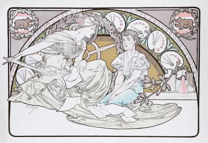 After Alphonse Mucha, Heavenly Women, 18, Lithograph Poster