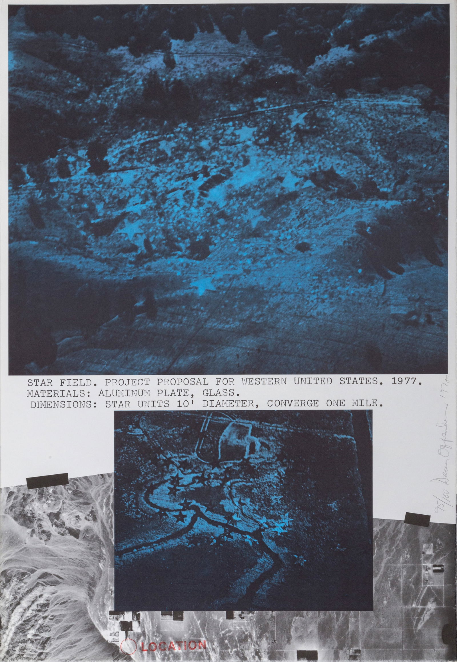 Dennis Oppenheim, Star Field - Western United States, Lithograph: Artist: Dennis Oppenheim, American (1938 - 2011) Title: Star Field - Western United States Year: 1979 Medium: Lithograph, signed and numbered in pencil Edition: AP 30 Size: 41 x 30 in. (104.14 x 76.2