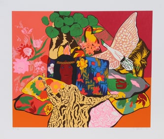 Hunt Slonem, Pillow Jungle, Screenprint