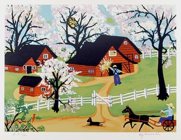 Kay Ameche, Apple Blossom Time, Screenprint