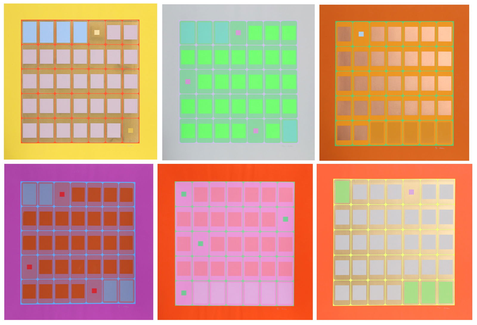 Arthur Boden, Seasons Series, Six Screenprints: Artist: Arthur Boden, American (1927 - 2019) Title: Seasons Series Year: 1974 Medium: Six Screenprints, each signed and numbered in pencil Edition: 75 Size: 25 in. x 24 in. (63.5 cm x 60.96 cm)