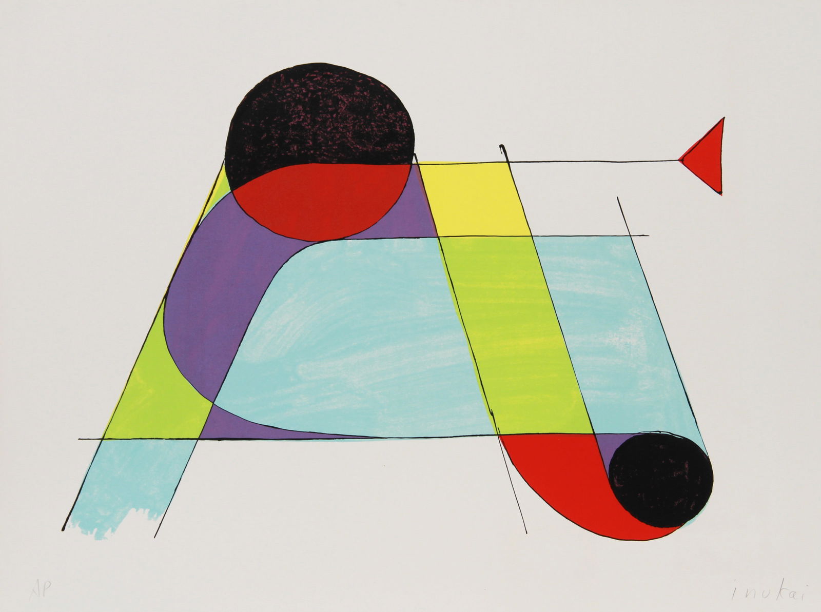 Kyohei Inukai (aka Earle Goodenow), Fanfare, Screenprint: Artist: Kyohei Inukai (aka Earle Goodenow), American (1913 - 1985) Title: Fanfare Year: 1978 Medium: Screenprint, Signed and numbered in pencil Edition: 200, AP Image Size: 17.5 x 24 inches Size: 22.5