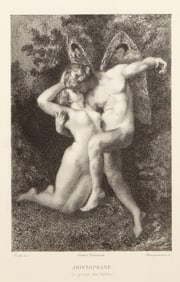 After Auguste Rodin, Aristophane, Etching on BFK Rives