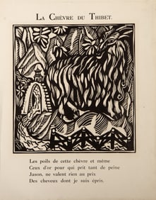 Raoul Dufy, La Chevre Du Thibet, Woodblock