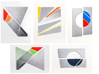 Michael Argov, Suite of Five, Five Screenprints