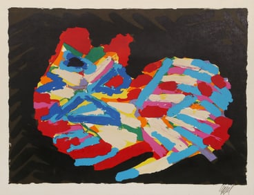 Karel Appel, House Cat, Lithograph on Japon