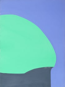 Geri Taper, Green Cap, Acrylic on Paper