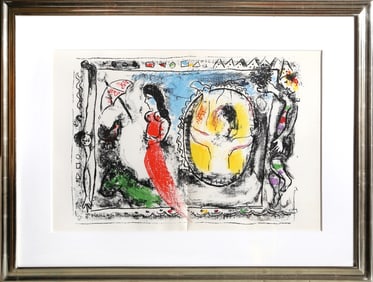 Marc Chagall, Femme avec Parapluie from Derriere Le Miroir, Lithograph