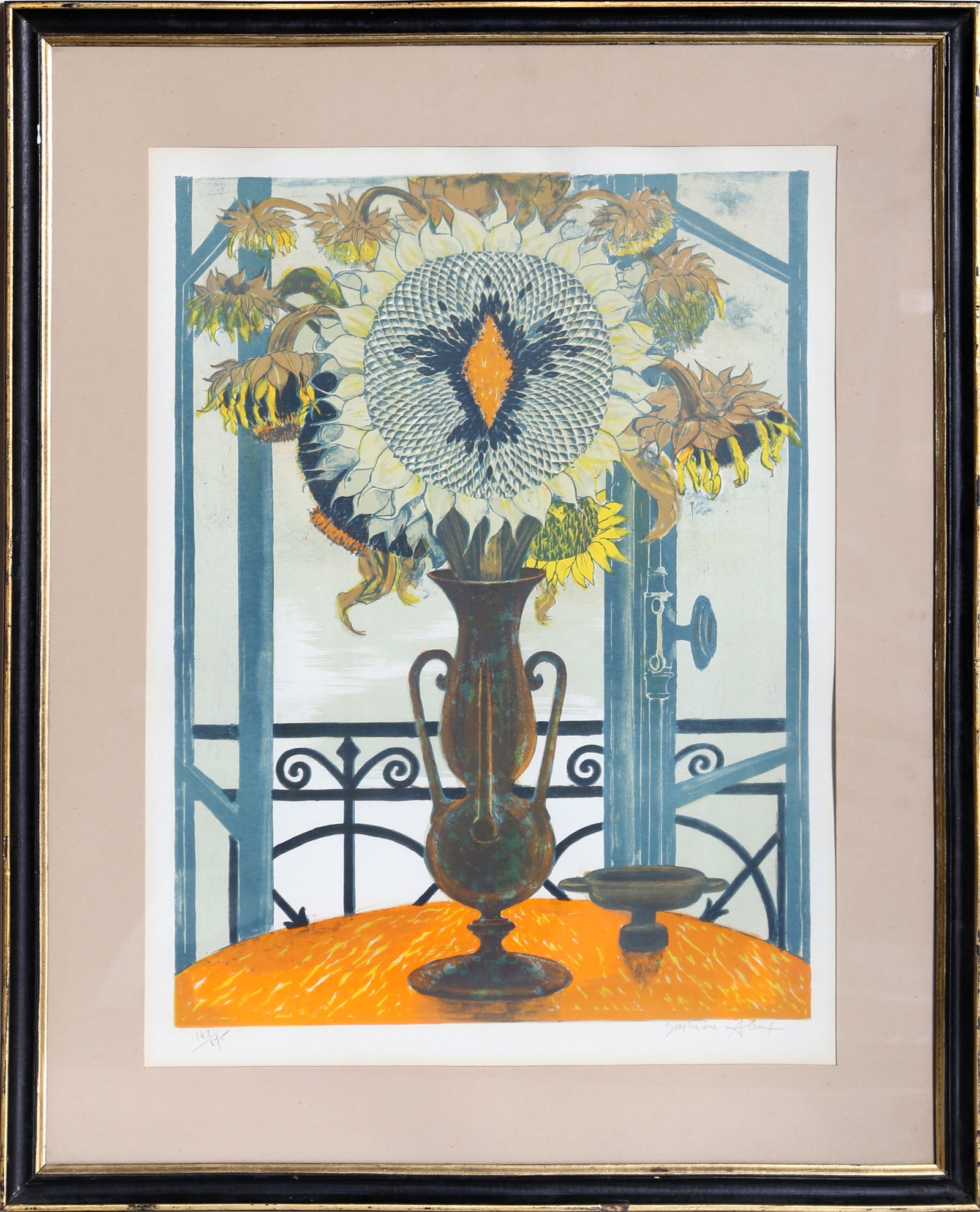 Jean-Pierre Alaux, Sunflower, Lithograph (1 of 4)