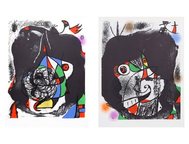 Joan Miro, Two Lithographs from Les Revolutions Sceniques du XXe Siecle