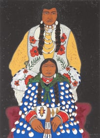 Kevin Red Star, Crow Husband and Wife, Screenprint