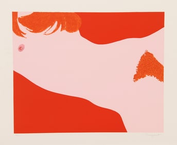 Daniel Riberzani, Femme aux Cheveaux Rouge II, Screenprint