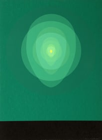 Clarence Holbrook Carter, Green Mandala, Screenprint on Scintilla Paper
