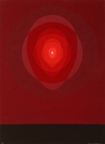 Clarence Holbrook Carter, Red Mandala, Screenprint on Scintilla Paper