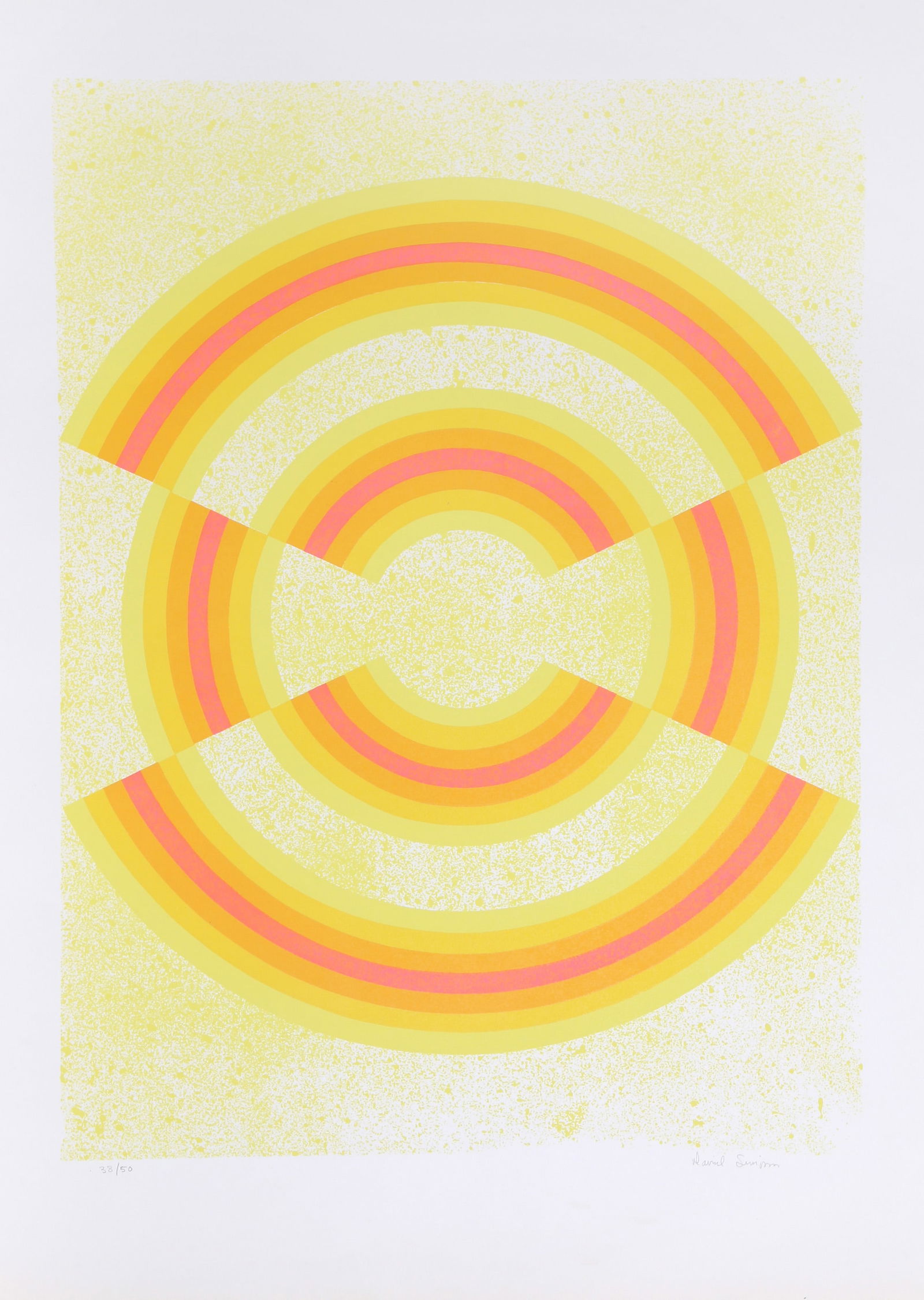 David Simpson, Ovograph, Screenprint: Artist: David Simpson, American (1928 - ) Title: Ovograph Year: circa 1969 Medium: Screenprint, signed and numbered in pencil Edition: 50 Image Size: 29.5 x 22 inches Size: 40 x 27 in. (101.6 x 68.58