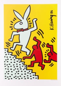 After Keith Haring, Bunny On The Run, Screenprint Poster