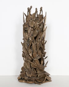Arman, Accumulation of Violins, Bronze