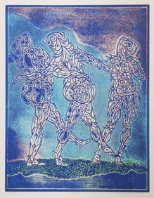 Martin Barooshian, Dancers Three, Etching and Aquatint on Arches