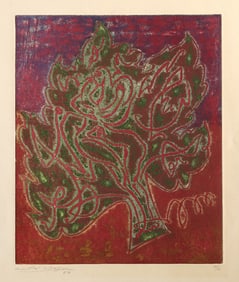 Andre Masson, Couple On A Leaf, Etching and Aquatint