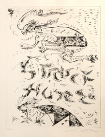 Andre Masson, Untitled III from Body and Heart, Etching