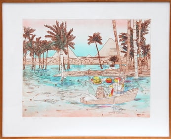 Susan Hall, Mystic Cafe, Etching with Aquatint