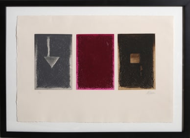 Ronaldo de Juan, Abstract Triptych, Etching with Aquatint on Rives BFK