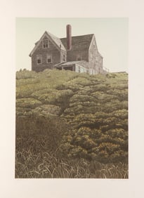 Helen Rundell, Coastal House, Lithograph