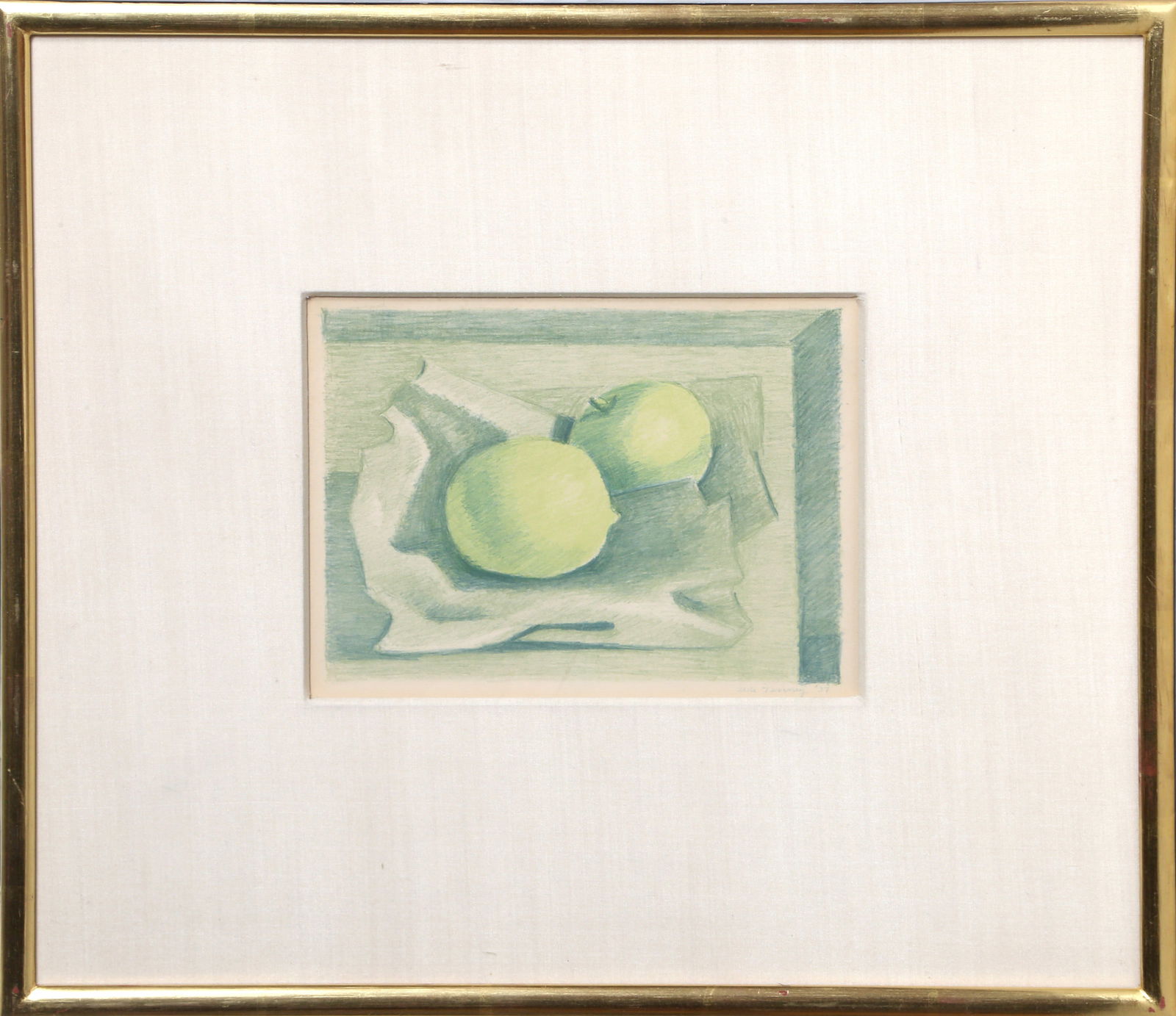 Alice Tenney, Apple and Lemon, Color Pencil on Paper (1 of 2)