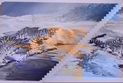 Sydney Taylor, Siberian Tigers, Lithograph