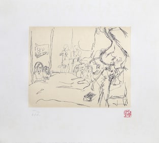 John Lennon, Bed In For Peace, Lithograph and chine colle on Arches