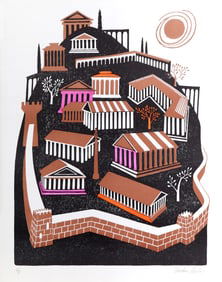 Arthur Seiden, Greek Temples, Screenprint