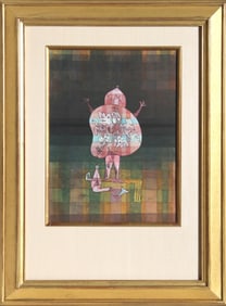 Paul Klee, Bauchredner und Rufer im Moor (Ventiloque criant dans le marais), Pochoir