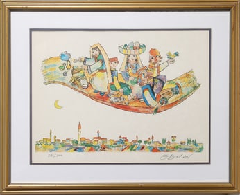 Jovan Obican, Magic Carpet, Lithograph