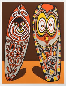 Douglas Mazonowicz, Friendly Totems, Screenprint