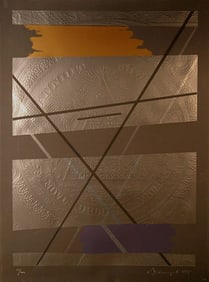 Allan D'Arcangelo, Beginnings, Lithograph with Screenprint and Embossing
