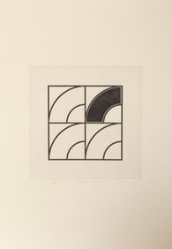 Gordon House, Embossed Quarter Arc, Etching
